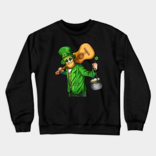 Acoustic guitar man st patrick's day Crewneck Sweatshirt